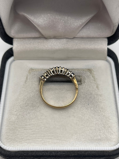 9ct gold sapphire and diamond ring