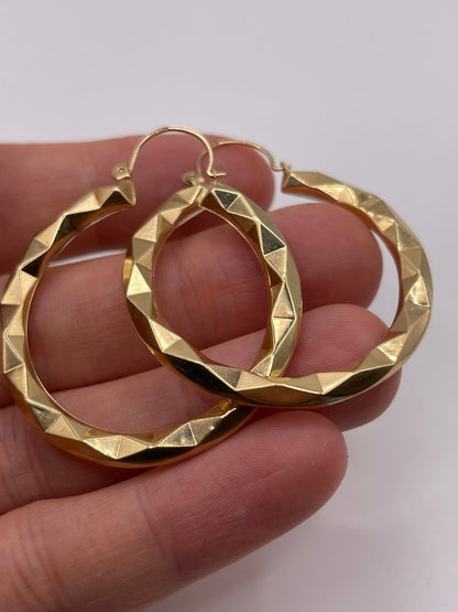 9ct gold creole earrings