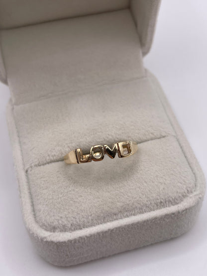 9ct gold love ring