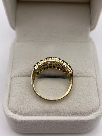 9ct gold diamond cluster ring