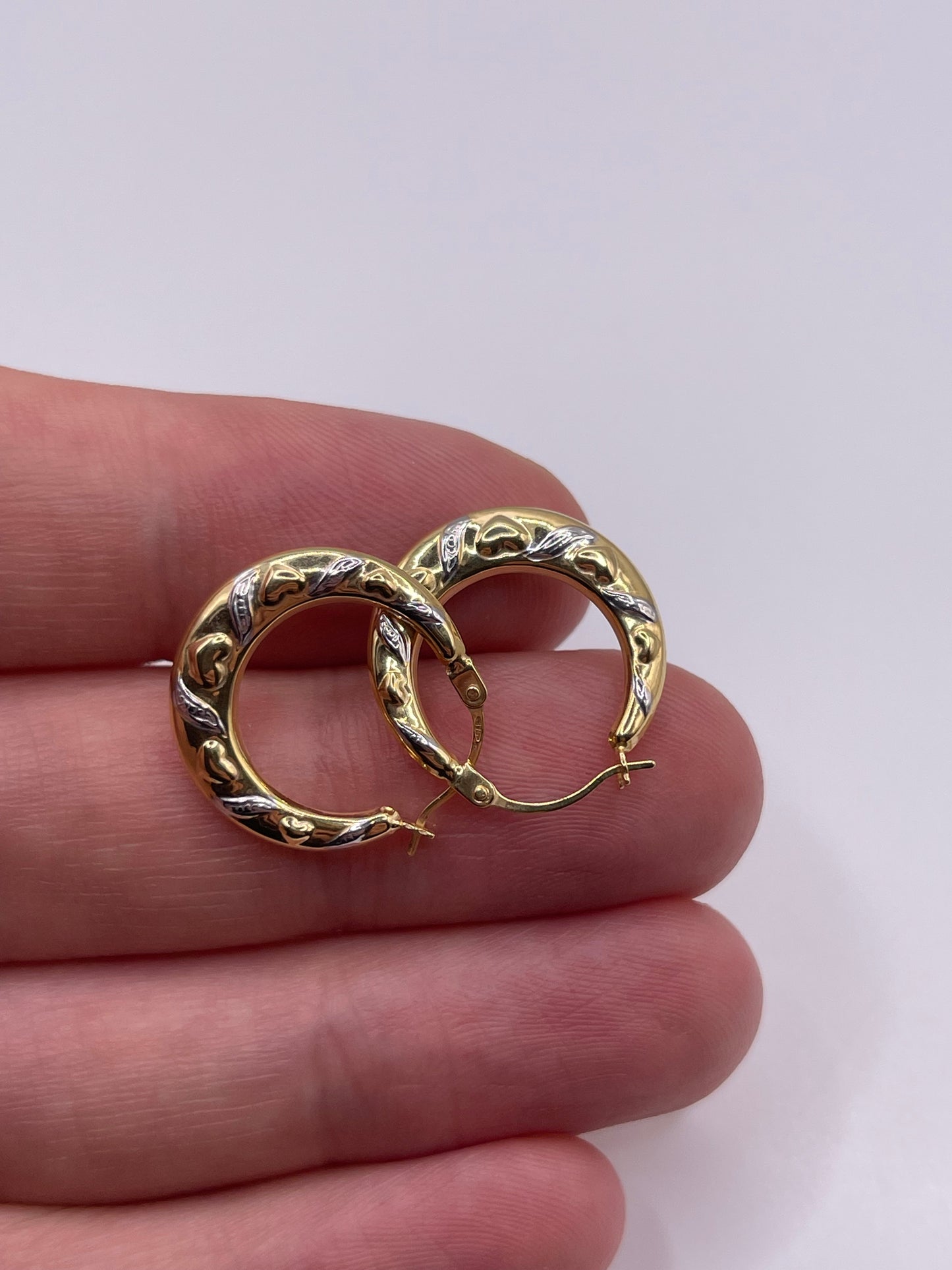 9ct gold creole earrings