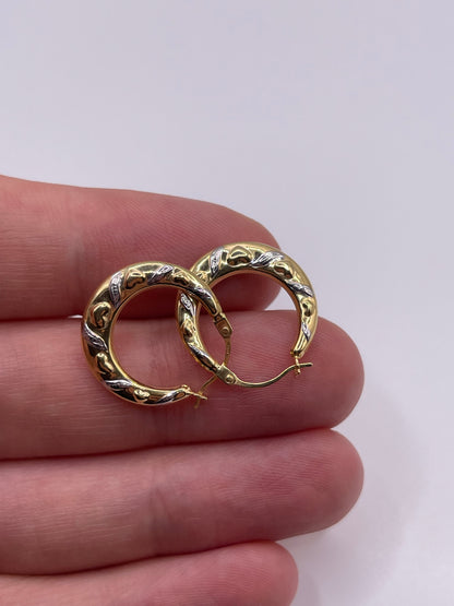 9ct gold creole earrings