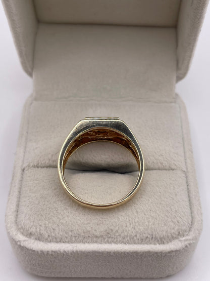 9ct gold diamond cluster ring