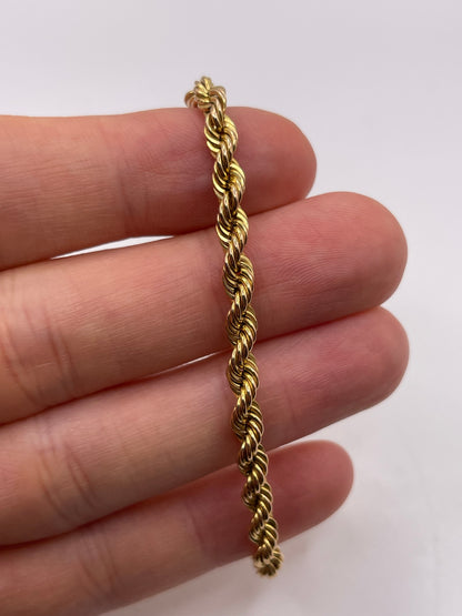 9ct gold rope bracelet