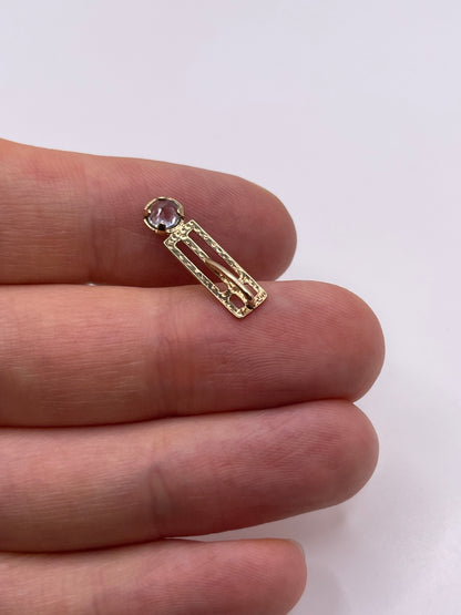 9ct gold blue topaz pendant