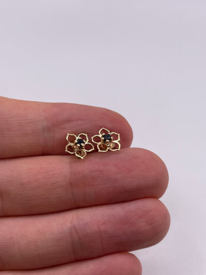 9ct gold sapphire earrings