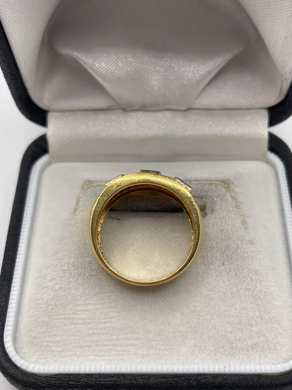 Portuguese 19ct gold ruby and diamond ring