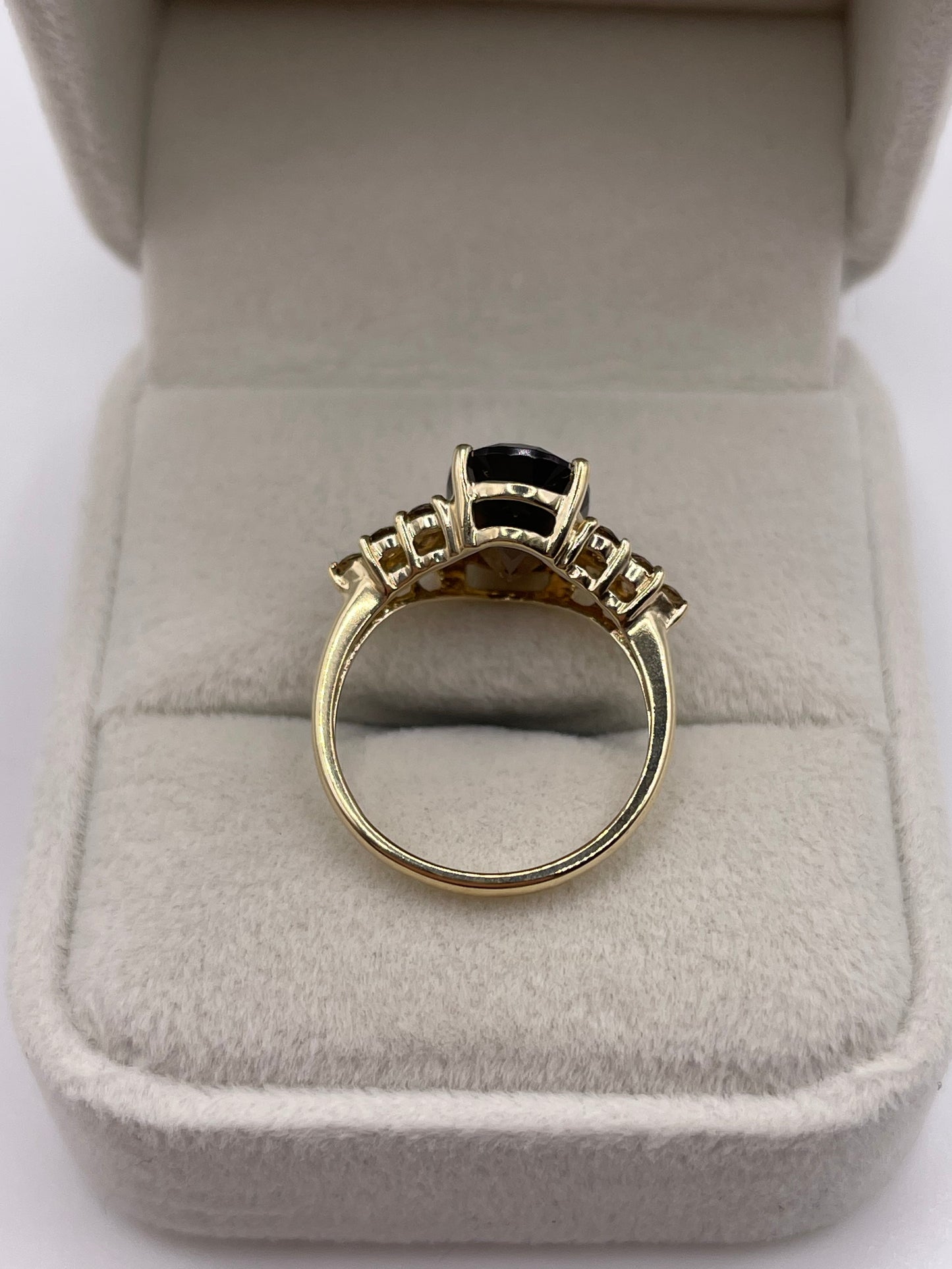 9ct gold Smokey quartz ring