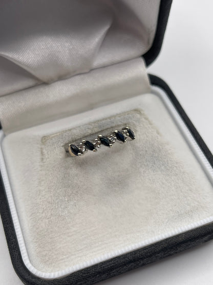 9ct gold sapphire and diamond ring