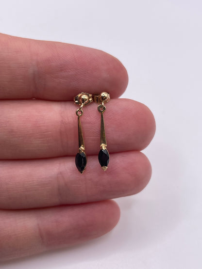 9ct gold sapphire earrings