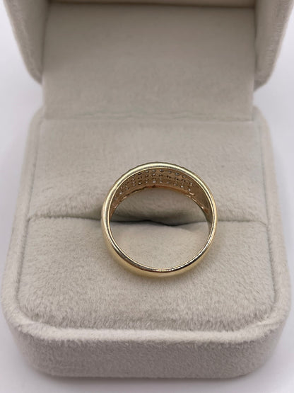 9ct gold diamond cluster ring