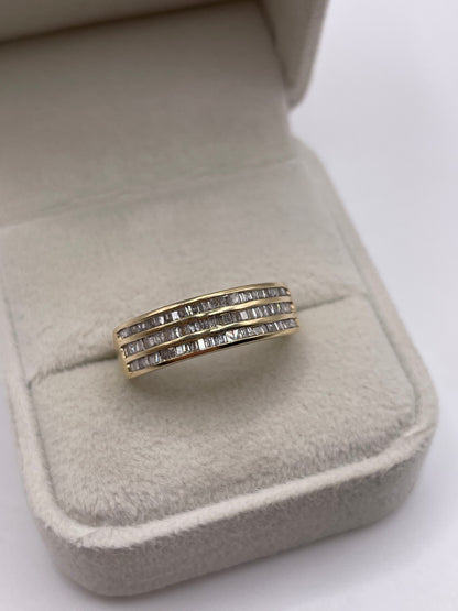 9ct gold diamond cluster ring