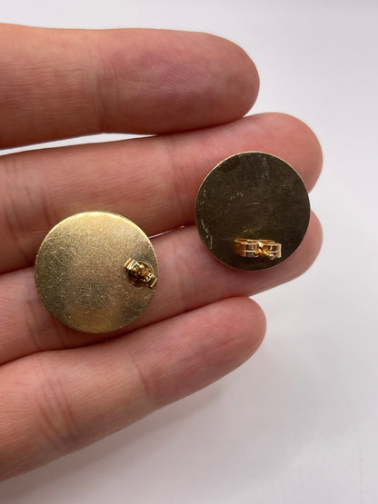 Heavy 9ct gold earrings
