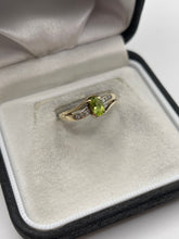 Load image into Gallery viewer, 9ct gold peridot and diamond ring
