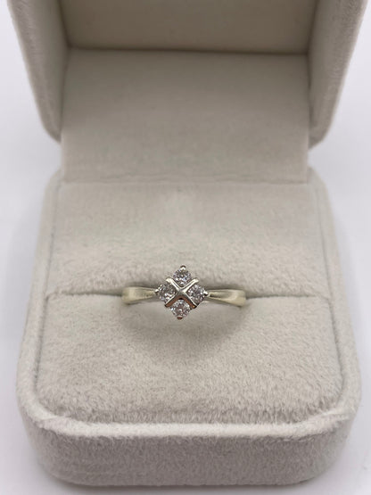9ct white gold diamond ring
