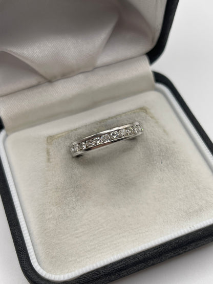 18ct white gold 3/4 diamond eternity ring