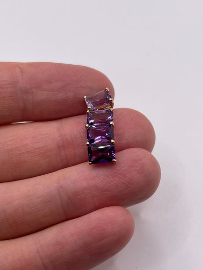 9ct gold amethyst pendant