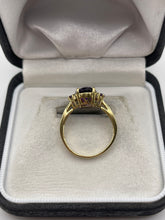 Load image into Gallery viewer, 9ct gold amethyst and diamond ring
