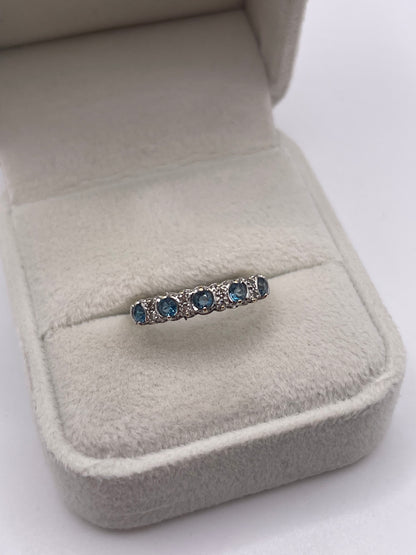 9ct gold topaz and diamond ring