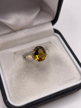 Load image into Gallery viewer, 9ct gold citrine and diamond ring
