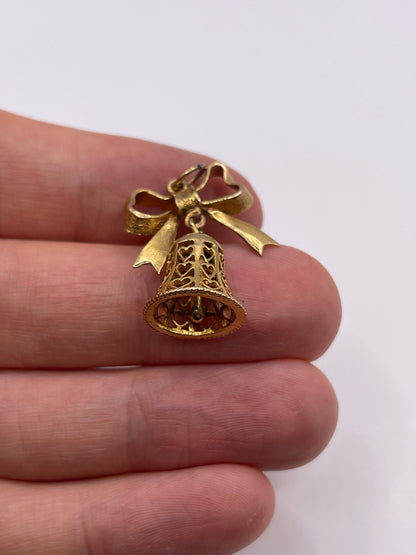 9ct gold bell charm