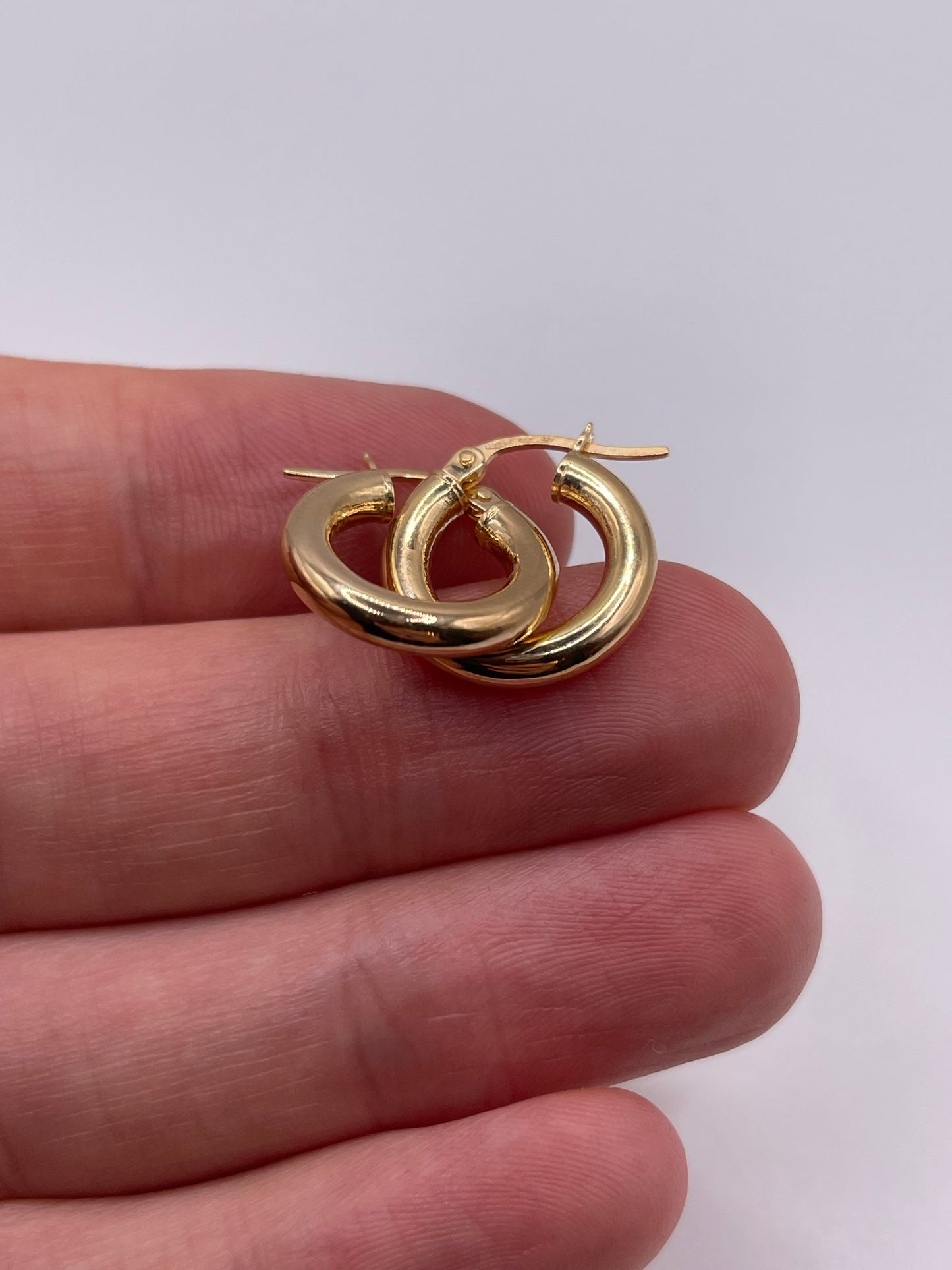 9ct gold creole earrings