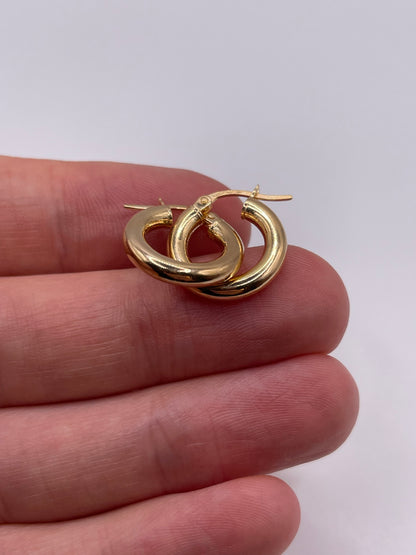 9ct gold creole earrings