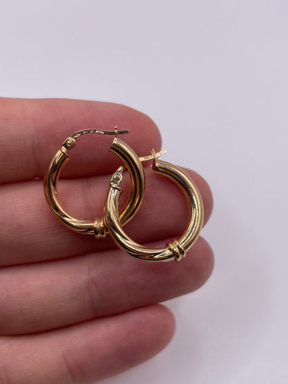 9ct gold creole earrings