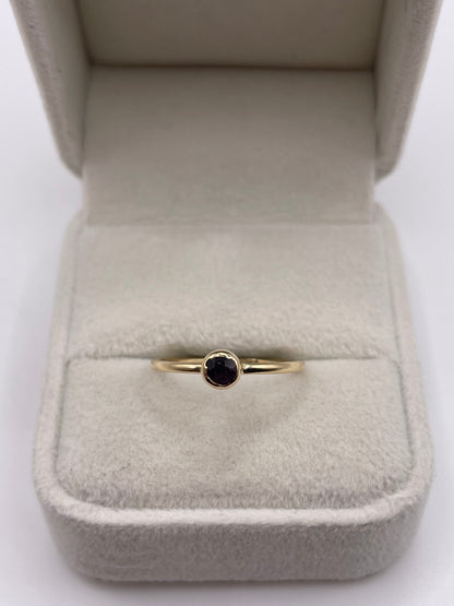 9ct gold amethyst ring