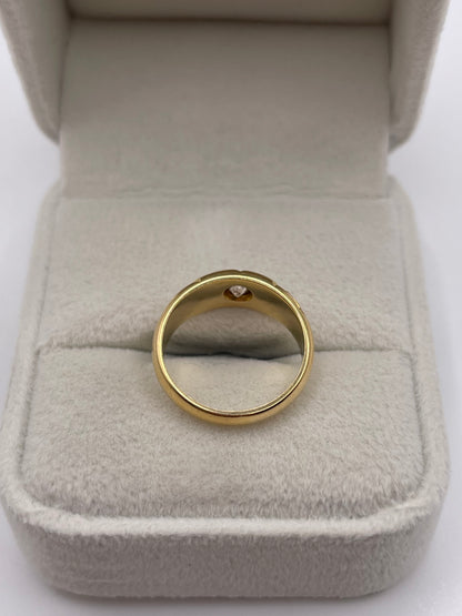 Antique 18ct gold diamond gypsy ring