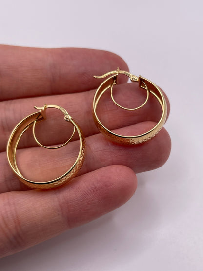 9ct gold Creole earrings