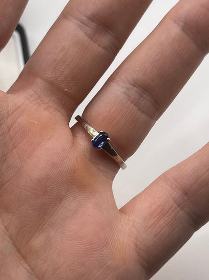 Silver kyanite ring