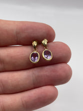 Load image into Gallery viewer, 9ct gold amethyst earrings
