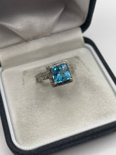 Load image into Gallery viewer, 9ct gold topaz and diamond ring
