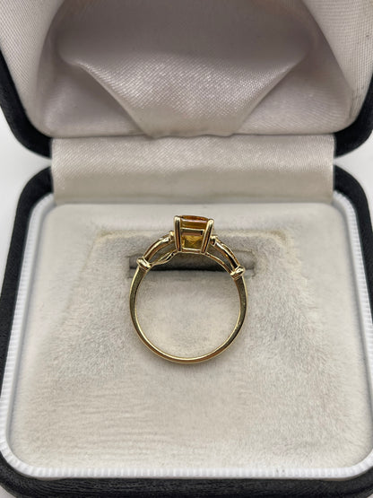 9ct gold citrine ring