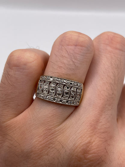9ct gold diamond cluster ring