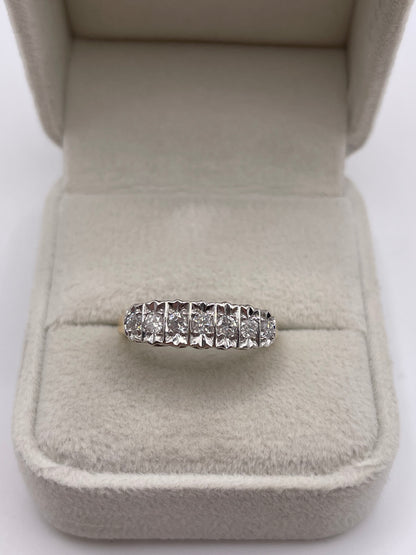 9ct gold 50 point diamond ring