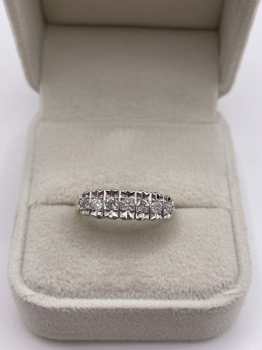 9ct gold 50 point diamond ring
