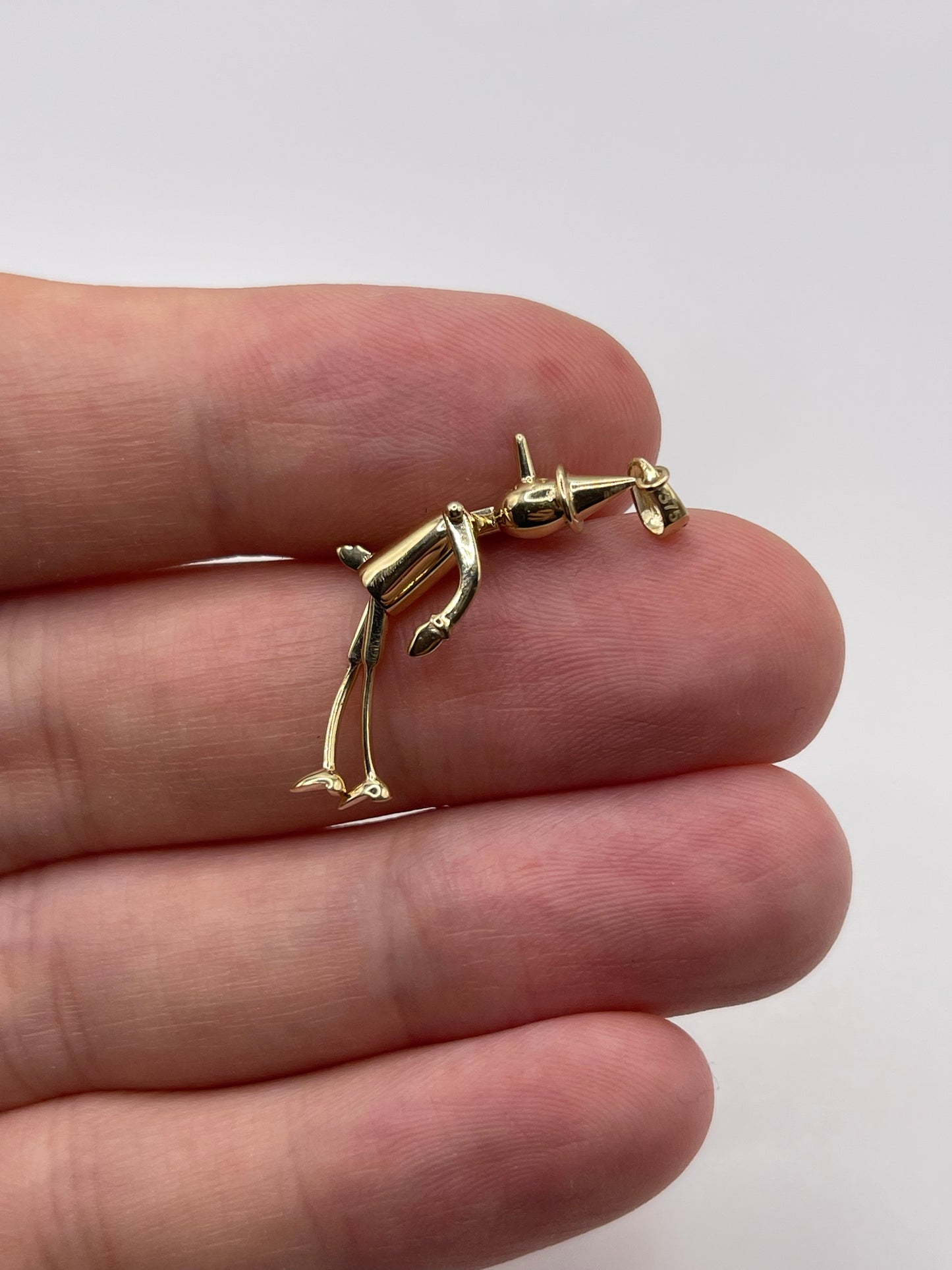 9ct gold puppet charm