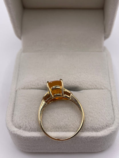 9ct gold opal and diamond ring
