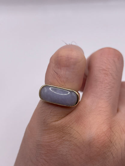 9ct gold jade ring