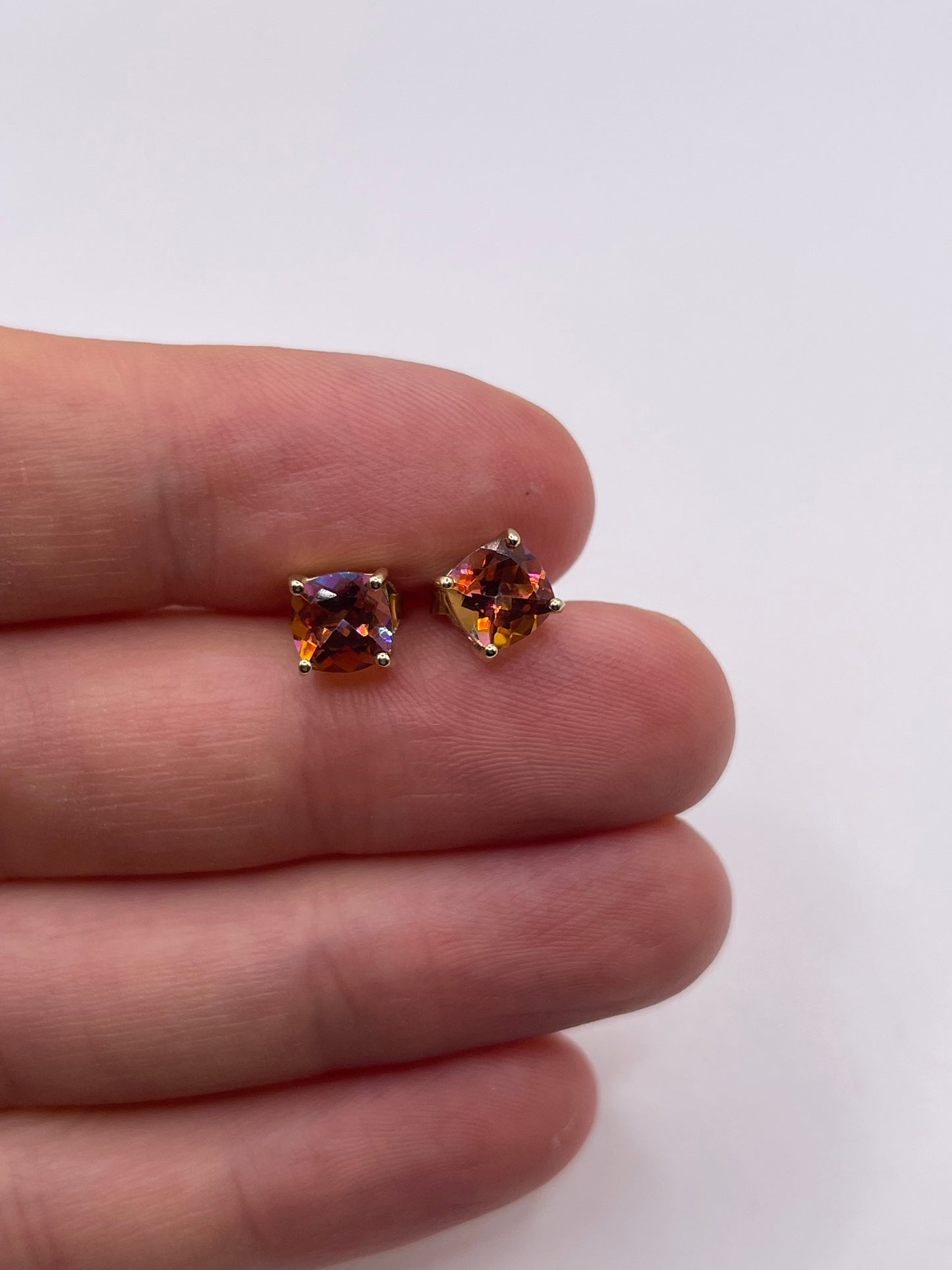9ct gold topaz earrings
