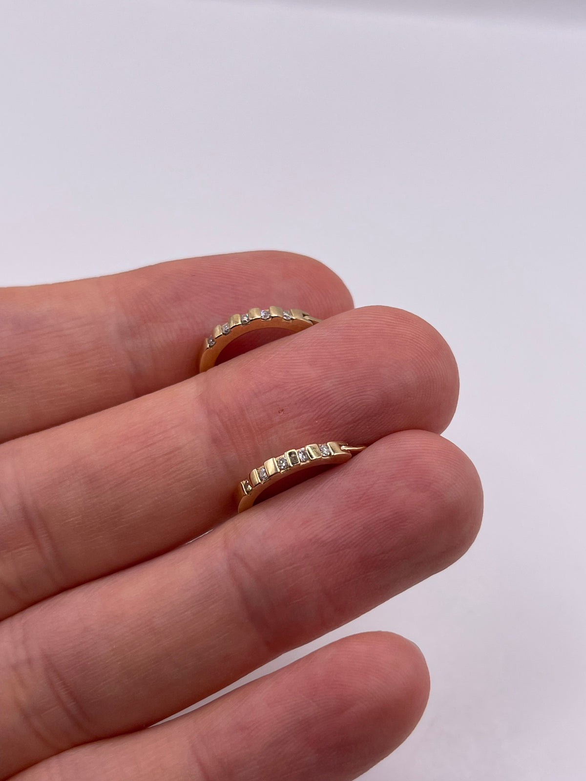 9ct gold diamond earrings