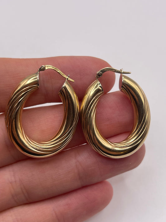 9ct gold creole earrings