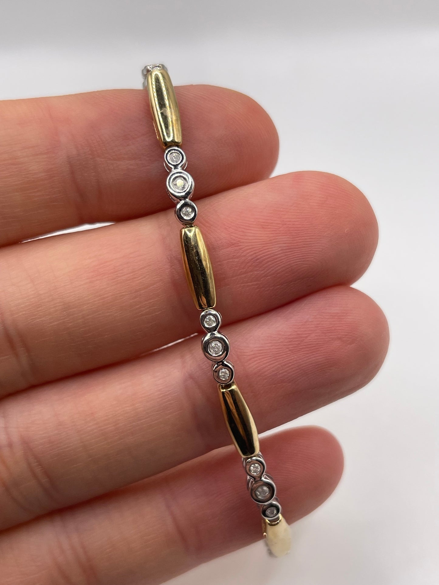 9ct gold diamond bracelet