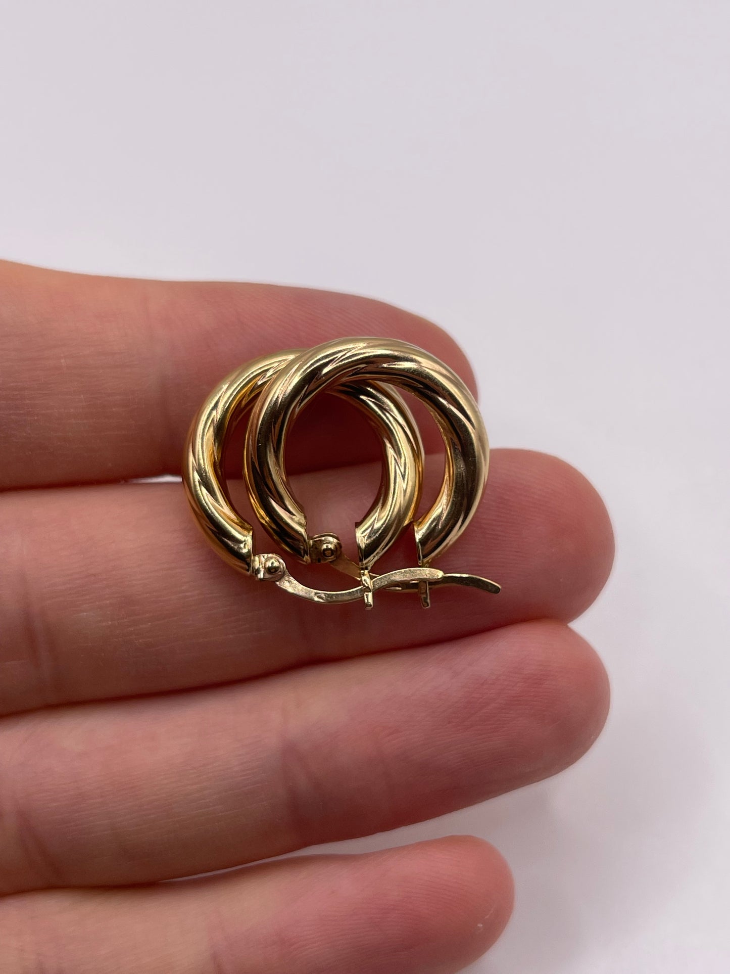 9ct gold creole earrings