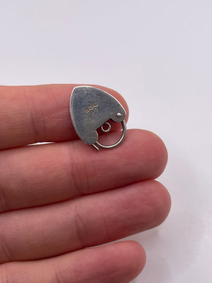 Silver padlock