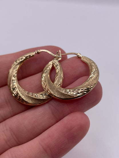 9ct gold creole earrings