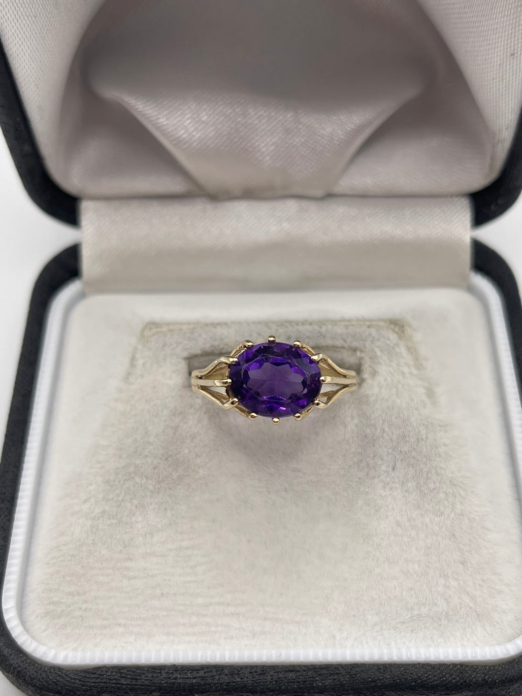 9ct gold amethyst ring