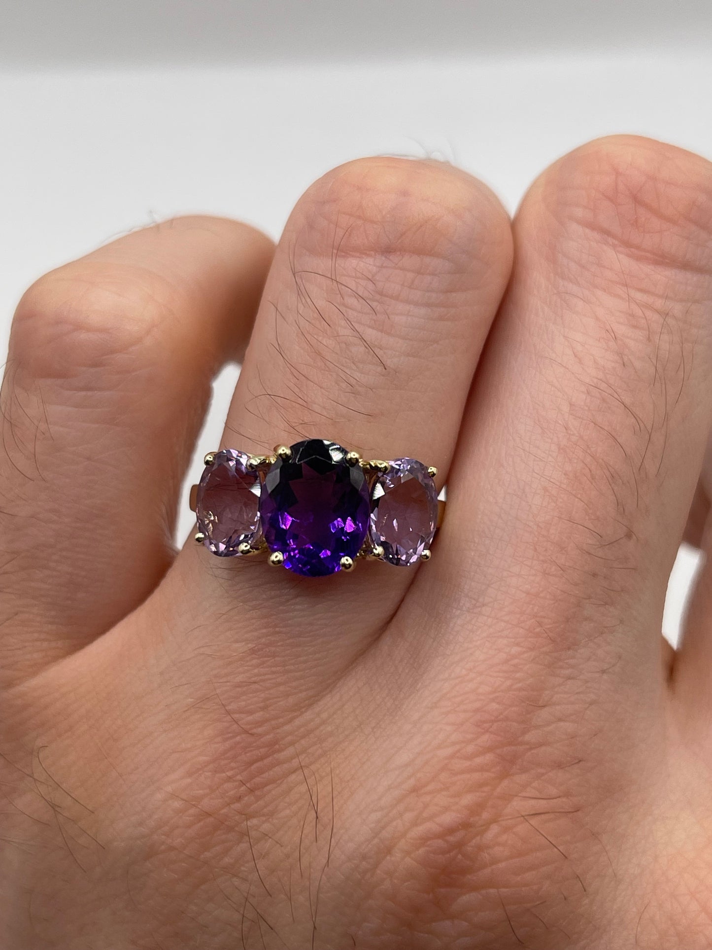 9ct gold amethyst ring